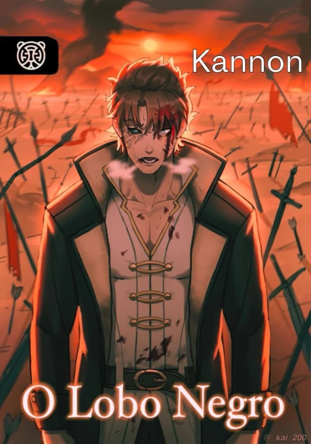 Capa da novel  O Lobo Negro