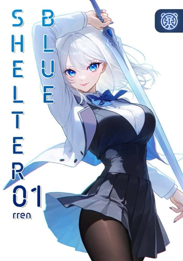 Capa da novel Shelter Blue