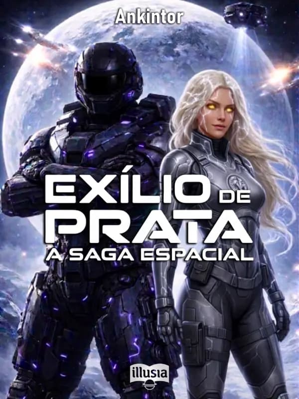 Capa de Exílio de Prata: a Saga Espacial