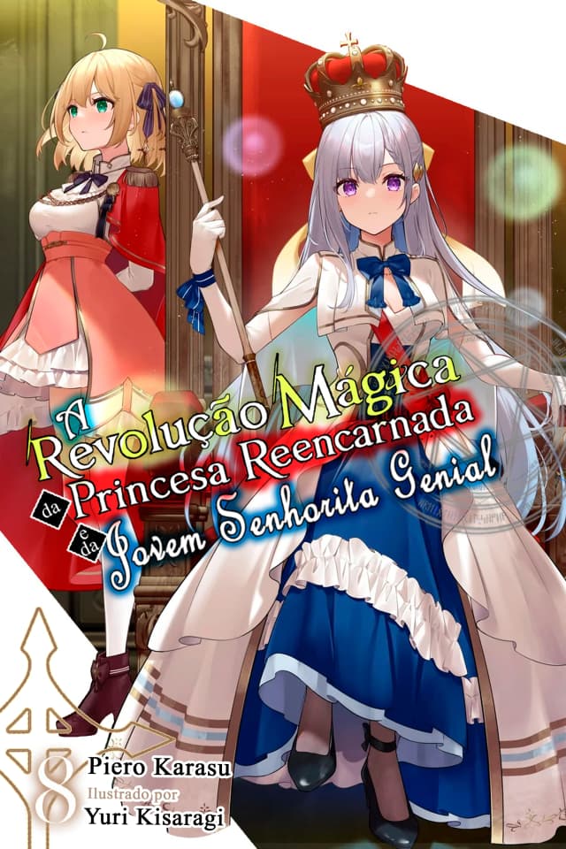 Capa da novel A Revolução Mágica da Princesa Reencarnada e da Jovem Senhorita Genial