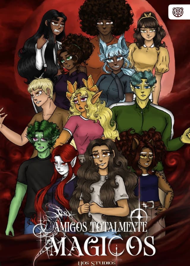 Capa da novel Amigos Totalmente Mágicos