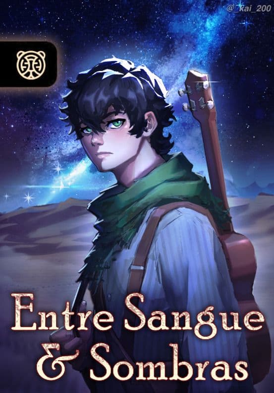 Capa da novel Entre Sangue e Sombras