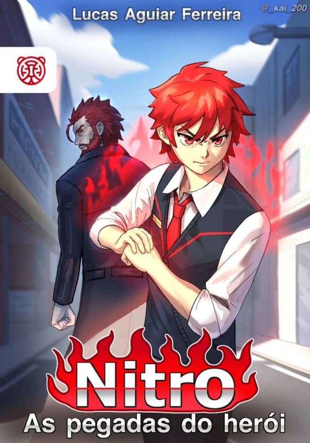 Capa da novel Nitro: As Pegadas do Herói