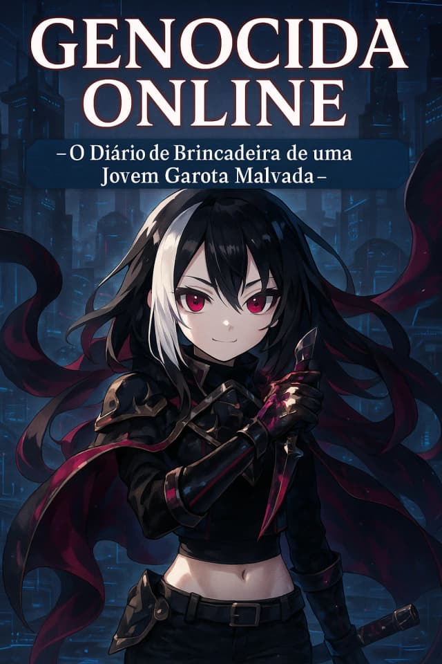 Capa da novel Genocida Online ~Diário de Brincadeira de uma Jovem Garota Malvada~