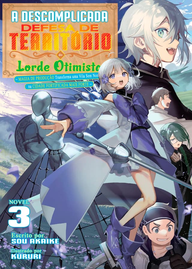 Capa da novel A Descomplicada Defesa de Território do Lorde Otimista: Magia de Produção Transforma uma Vila Sem Nome na Cidade Fortificada Mais Forte